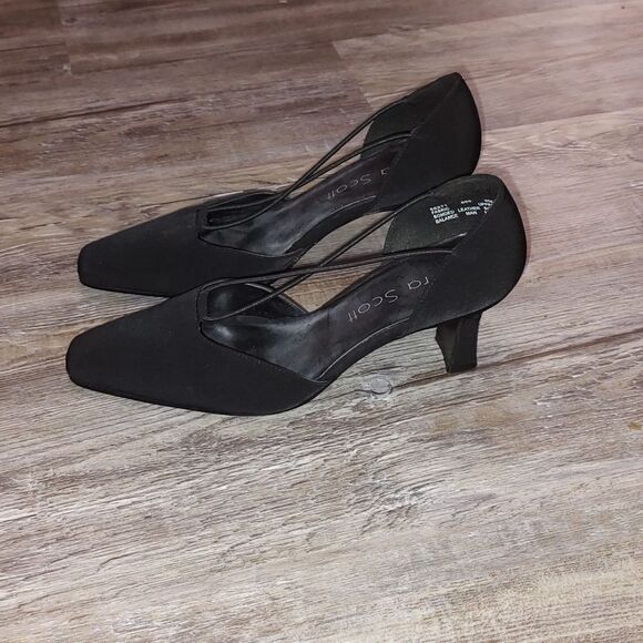 Laura Scott  Alice black pump dress shoes  Sz 8 - Picture 3 of 7